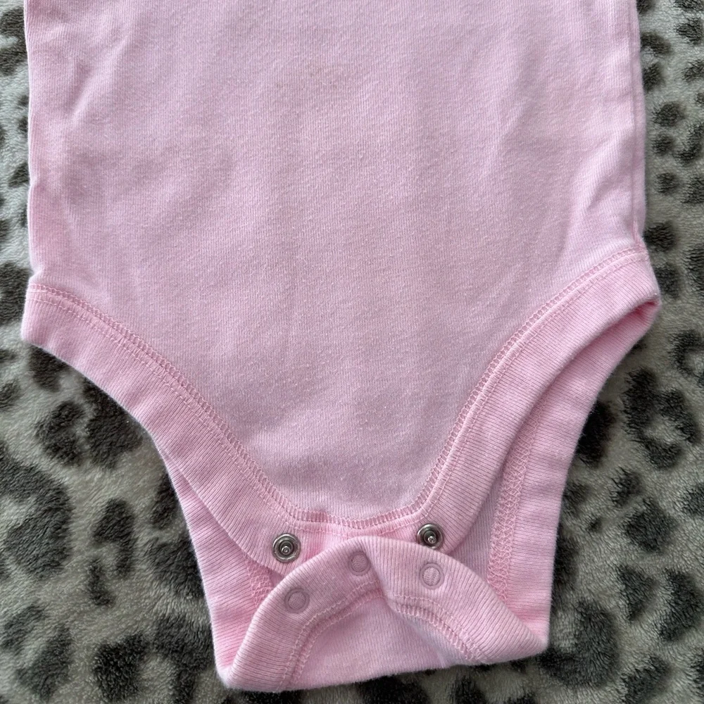 2006 Old Navy Daddy’s Little Sparkler Short Sleeve Bodysuit Onesie Pink 6-12 mo